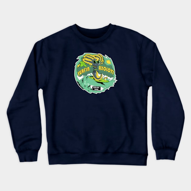 Sun, beach and Axolotl Crewneck Sweatshirt by TomiAx